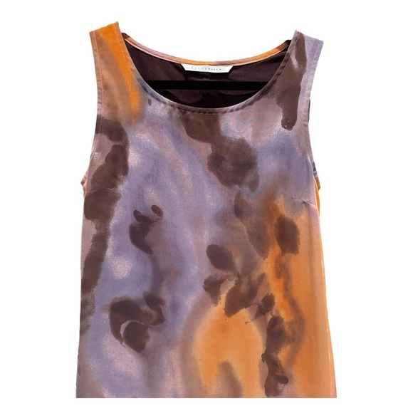 🌅 Pennyblack Made in Italy Asymmetrical Watercolor Print Dress | Size 10 (IT 44) - Picture 3 of 6